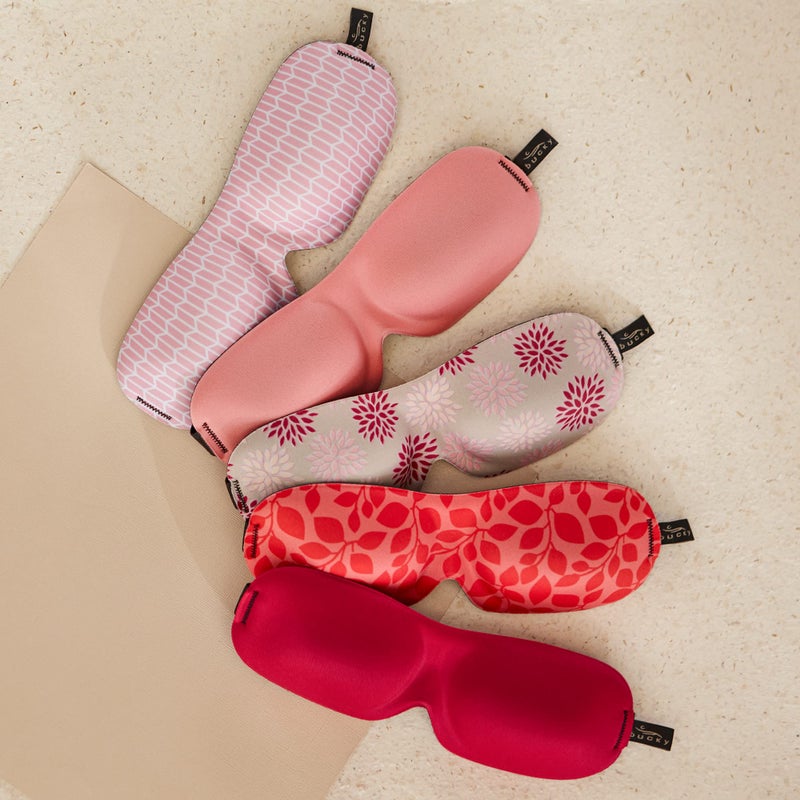 Bucky 40 Blinks No Pressure Printed Eye Mask for Travel & Sleep, Pink Chevron, One Size - Image 2